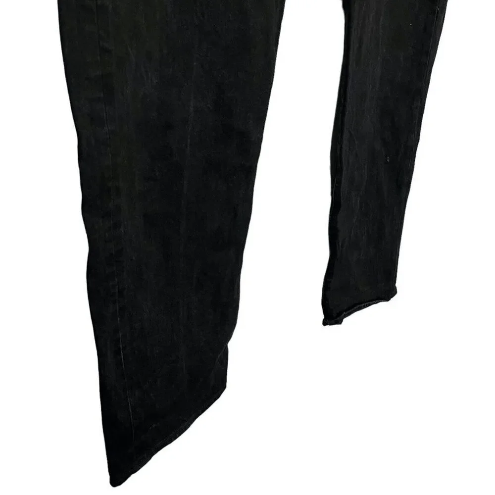 Levis Levi Strauss 501 Mens Black Button Fly Red Tab Straight Leg Jeans 40 x 30